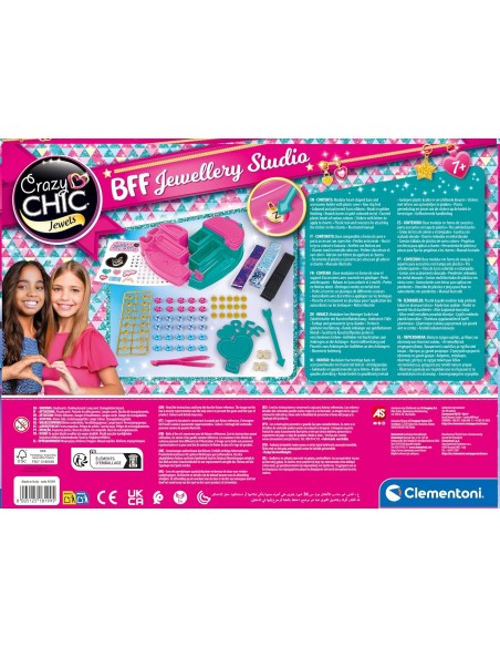Crazy Chic BFF Jewellery Studio – Jewellery Making Kit for Girls CLE18199 Clementoni | Futurartshop.com