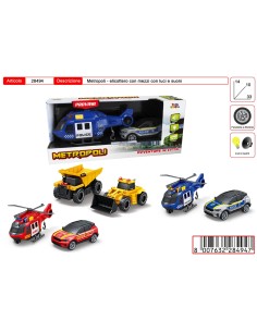 Metropoli 2 Veicoli Pronto Intervento con Luci e Suoni TOY28494 Toys Garden | Futurartshop.com