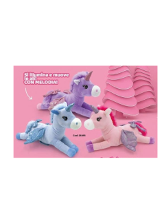 Peluche Unicorno 40 cm con Luci e Suoni in Movimento – 3 Colori DEC25491 Decar | Futurartshop.com