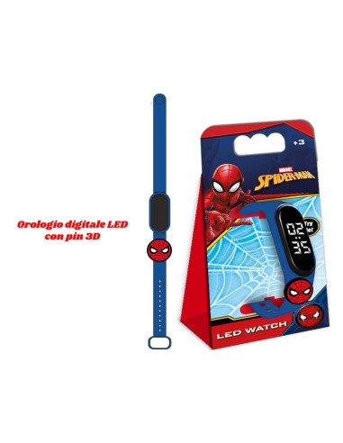 Spider-Man Orologio Digitale LED Bambini con Pin 3D RTIGNT49SP  | Futurartshop.com