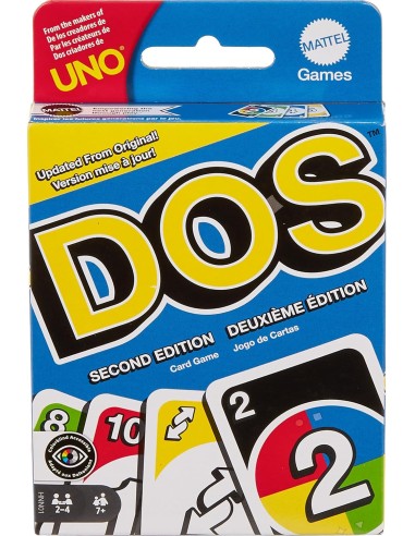 UNO DOS Carte da Gioco Seconda Edizione – Gioco di Carte Originale DINHNN01 Mattel | Futurartshop.com