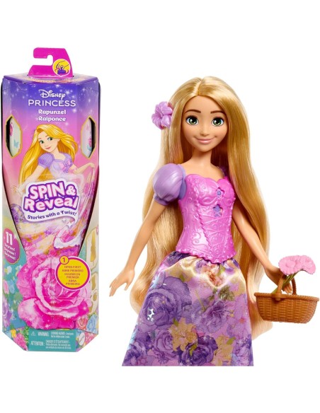 Disney Princess Rapunzel Spin & Reveal Doll with 11 Surprises DINHTV84/HTV86 Mattel | Futurartshop.com