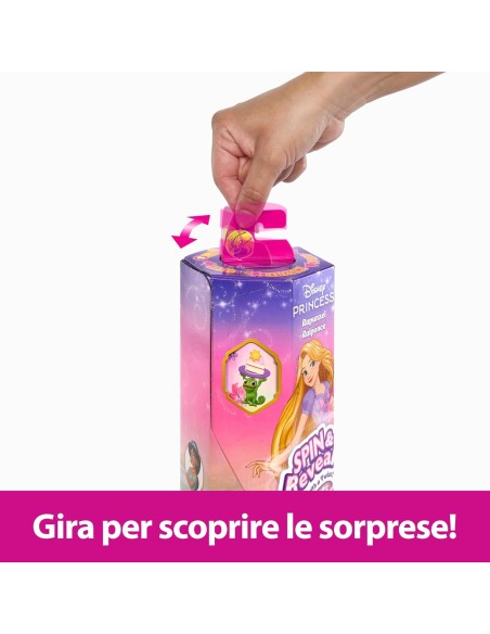 Disney Princess Rapunzel Spin & Reveal Bambola con 11 Sorprese DINHTV84/HTV86 Mattel | Futurartshop.com