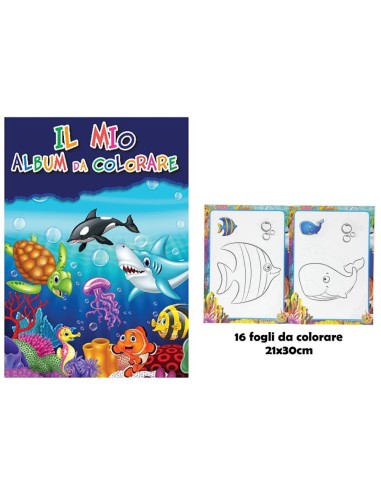 Ocean Coloring Book A4 16 Pages Sea Animals Fish Dolphins Kids EOL5926  | Futurartshop.com