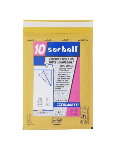 Blasetti Sacboll Padded Envelopes 25x39cm Bubble Mailers 109214  | Futurartshop.com