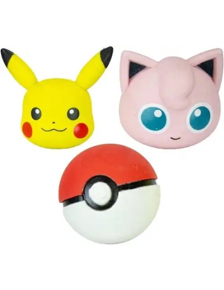 Pokémon 3D Erasers 3-Pack – Kids Stationery Set DIN255POK301G3D Sanrio | Futurartshop.com