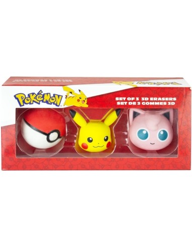 Pokémon Gommini 3D Set 3 Pezzi – Cancelleria Bambini DIN255POK301G3D Sanrio | Futurartshop.com