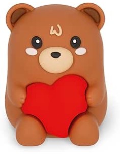 Light-Up Pencil Sharpener Teddy Bear Heart Kids Gift LEGPSL0004 Legami Milano | Futurartshop.com