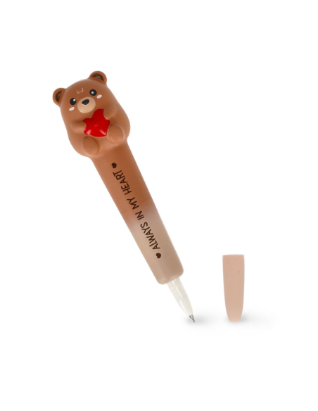 Squishy Gel Pen Squeezies Teddy Bear Heart Black Ink LEGSQP0007 Legami Milano | Futurartshop.com