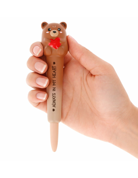 Squishy Gel Pen Squeezies Teddy Bear Heart Black Ink LEGSQP0007 Legami Milano | Futurartshop.com