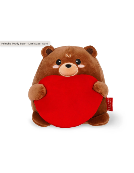 Mini Plush Teddy Bear Super Soft with Red Heart LEGMSC0001 Legami Milano | Futurartshop.com