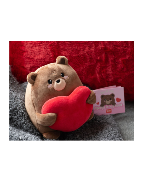 Mini Plush Teddy Bear Super Soft with Red Heart LEGMSC0001 Legami Milano | Futurartshop.com