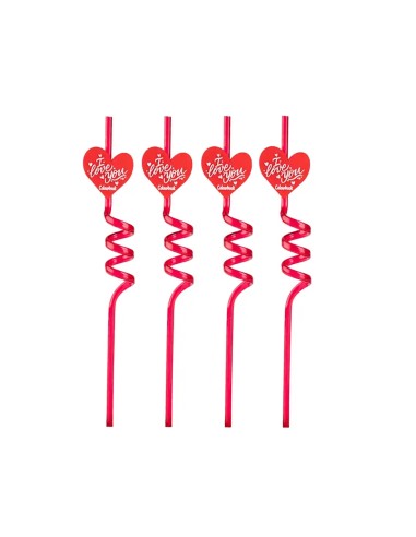 Set 4 Cannucce Riutilizzabili I Love You LAGCOL26004 Colourbook | Futurartshop.com