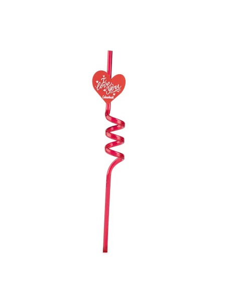 Set 4 Reusable Straws I Love You Heart Topper LAGCOL26004 Colourbook | Futurartshop.com