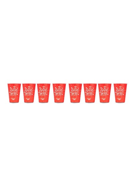 Set 8 In Love Cups Valentine's Day Party Table LAGCOL26009 Colourbook | Futurartshop.com