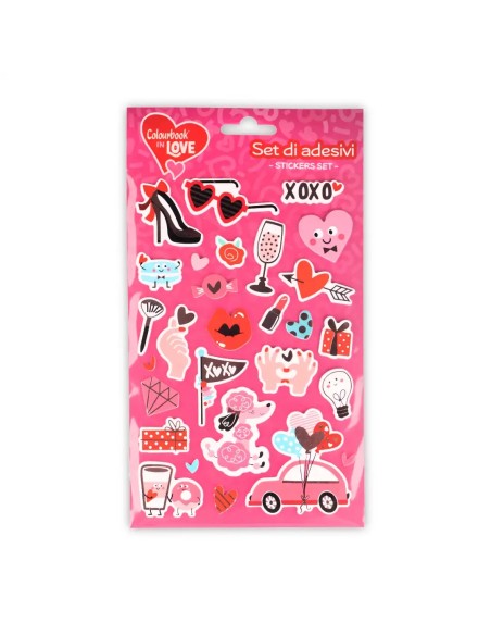 Set Stickers Love San Valentino Adesivi LAGCOL26006 Colourbook | Futurartshop.com