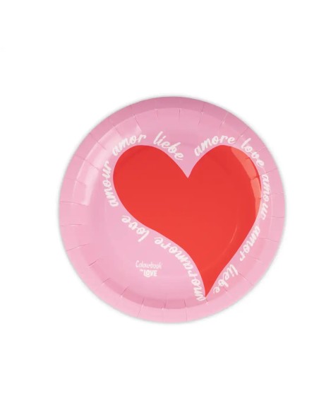Set 8 Piattini In Love San Valentino Tavola LAGCOL26001 Colourbook | Futurartshop.com