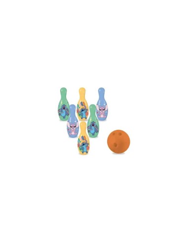 Disney Stitch Bowling Set 6 Pins + Ball Plastic MON28749 Mondo | Futurartshop.com
