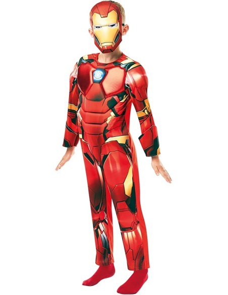 Iron Man Deluxe Costume Kids Mask 5-6 Years VIC640830-M Rubies | Futurartshop.com