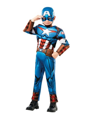 Captain America Deluxe Muscle Costume Ages 5-6 RUBIT640833-M Rubies | Futurartshop.com