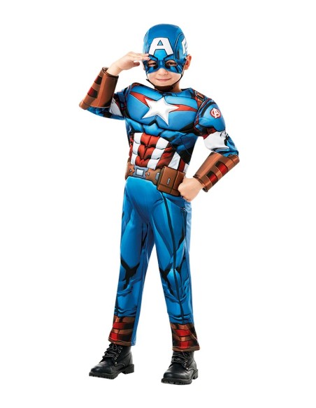 Captain America Deluxe Muscle Costume Ages 5-6 RUBIT640833-M Rubies | Futurartshop.com