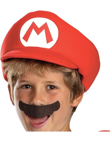 Super Mario Kids Accessory Kit Hat Gloves Mustache Nintendo JAK164599 Jakks Pacific | Futurartshop.com