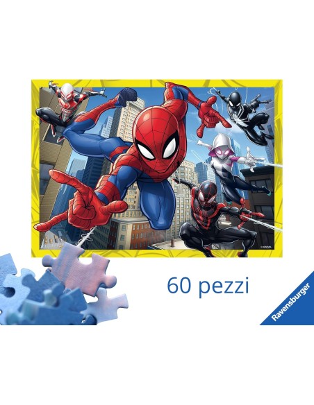 Puzzle Gigante Spider Man 60 Pezzi per Bambini 70x50 cm RAV030958 Ravensburger | Futurartshop.com