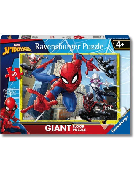 Puzzle Gigante Spider Man 60 Pezzi per Bambini 70x50 cm RAV030958 Ravensburger | Futurartshop.com