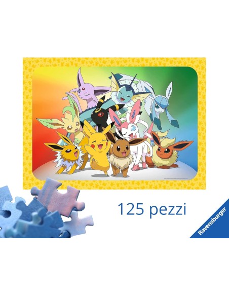 Pokemon Giant Puzzle 125 Pieces for Kids 70x50 cm RAV056415 Ravensburger | Futurartshop.com