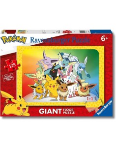 Puzzle Gigante Pokemon 125 Pezzi per Bambini 70x50 cm RAV056415 Ravensburger | Futurartshop.com