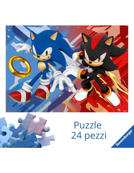 Puzzle Gigante Sonic 24 Pezzi per Bambini 70x50 cm RAV120042150 Ravensburger | Futurartshop.com