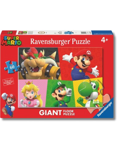 Puzzle Gigante Super Mario 60 Pezzi per Bambini 70x50 cm RAV120043287 Ravensburger | Futurartshop.com
