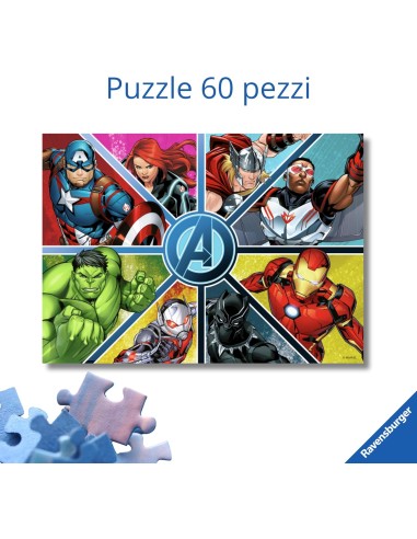 Puzzle Gigante Avengers 125 Pezzi per Bambini 70x50 cm RAV120043294 Ravensburger | Futurartshop.com