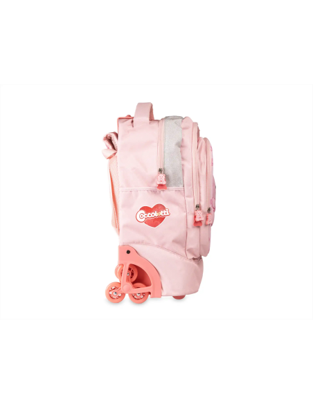 Coccolotti School Trolley Backpack Classic Pink + Free Coccolotto LAGCLT00017 Colourbook | Futurartshop.com