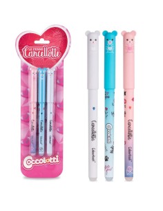 Coccolotti Erasable Gel Pens Cancellotte Set of 3 LAGCLT00023 Colourbook | Futurartshop.com