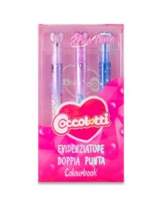 Coccolotti Evidenziatori Doppia Punta – Set 3 Pezzi LAGCLT00029 Colourbook | Futurartshop.com