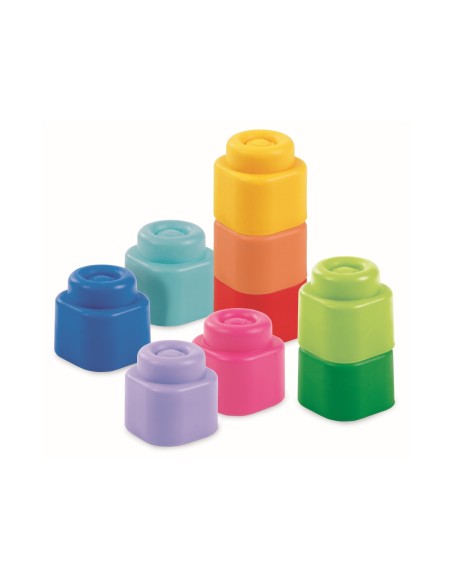 Clemmy Rainbow 9 Blocchi Morbidi Prima Infanzia Set Costruzioni Sensoriali CLE17604 Clementoni | Futurartshop.com