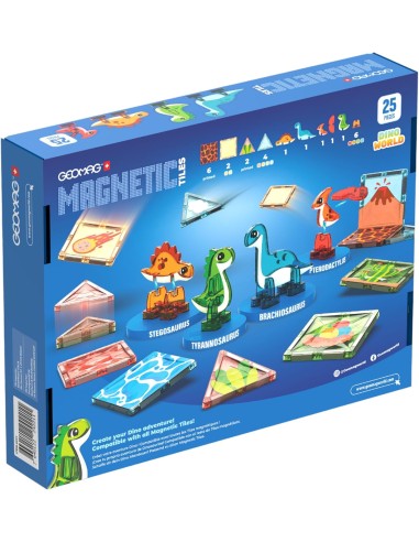 Geomag Dino World 25 Pieces Magnetic Building Set BIA4221 Geomag | Futurartshop.com