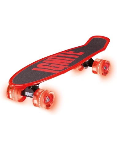 Skateboard Ignite Tyro Rosso Ruote Poliuretano Luminose LED Pedana 55x15 cm MON25543 Mondo | Futurartshop.com