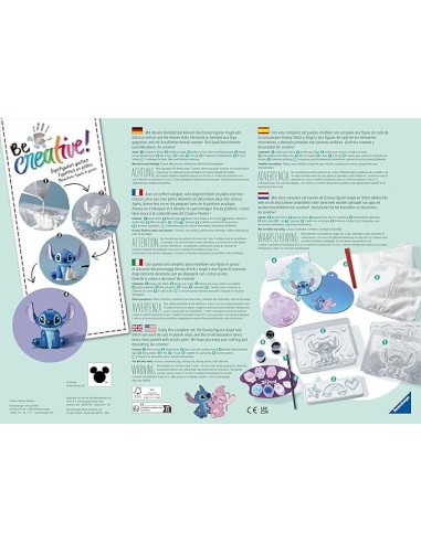 Be Creative Stitch Plaster Figurines Kit RAV23877 Ravensburger | Futurartshop.com