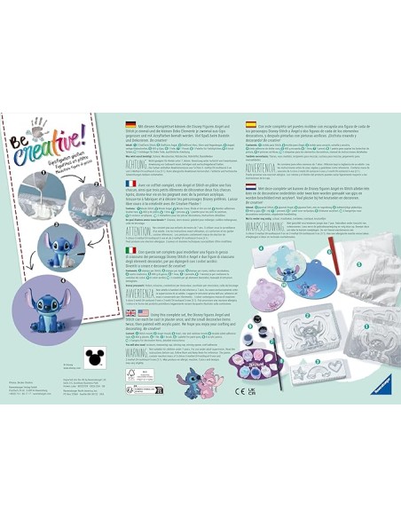 Be Creative Stitch Plaster Figurines Kit RAV23877 Ravensburger | Futurartshop.com