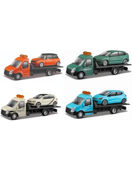 Carro Attrezzi con Auto Die-Cast Scala 1:43 Modellino Metallo GOL18-31400 Burago | Futurartshop.com