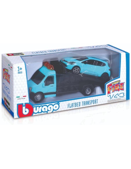Carro Attrezzi con Auto Die-Cast Scala 1:43 Modellino Metallo GOL18-31400 Burago | Futurartshop.com