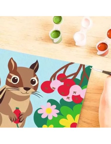 CreArt Squirrel Paint by Numbers 18x13cm RAV23251 Ravensburger | Futurartshop.com