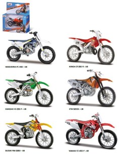 Maisto 1:18 Scale Motocross Die-Cast Bike Assorted BUR31300-06000 Burago | Futurartshop.com