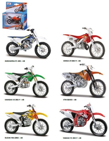 Maisto 1:18 Scale Motocross Die-Cast Bike Assorted BUR31300-06000 Burago | Futurartshop.com