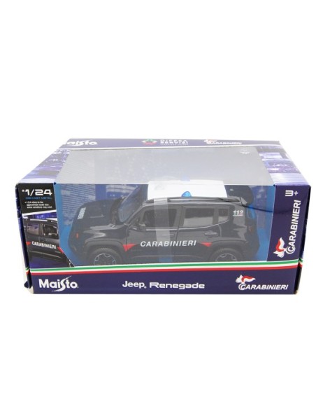 Jeep Renegade Carabinieri Die-Cast Model Car 1:24 BUR31520C Burago | Futurartshop.com