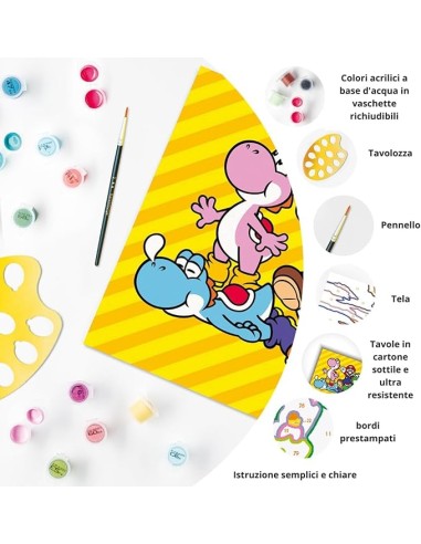 CreArt Super Mario Paint by Numbers Kit 9+ RAV23888 Ravensburger | Futurartshop.com
