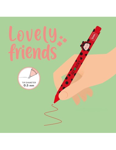 Lovely Friends Ladybug Decorative Gel Pen Red LEGCPP0027 Legami Milano | Futurartshop.com
