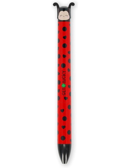 Click&Clack Ladybug 2 Colour Ballpoint Pen LEGCLICK0030 Legami Milano | Futurartshop.com